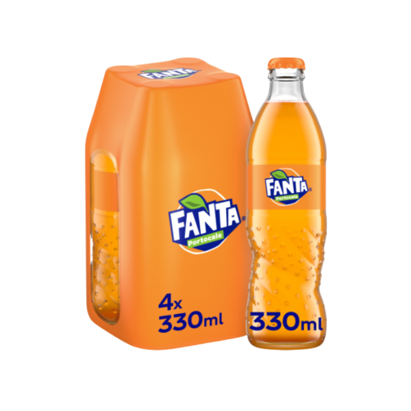 Fanta Orange Sticla 0.33 L, 4 buc/bax