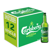 Carlsberg sticla 0.66 L, 12 buc/bax