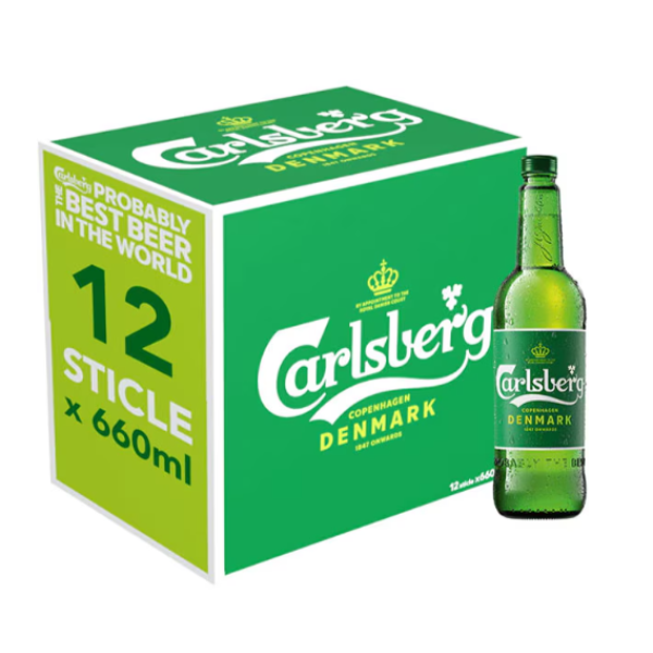 Carlsberg sticla 0.66 L, 12 buc/bax