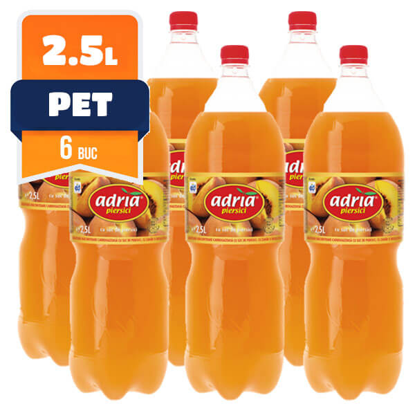 Adria Piersici PET 2.5 L, 6 buc/bax