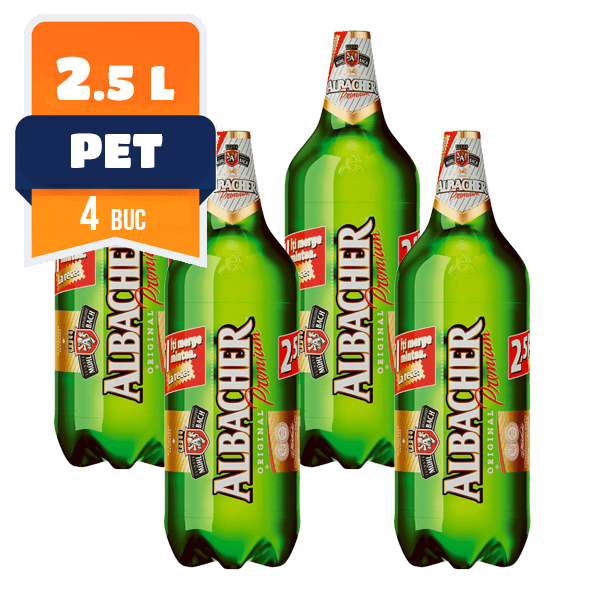 Albacher PET 2.5 L, 4 buc/bax