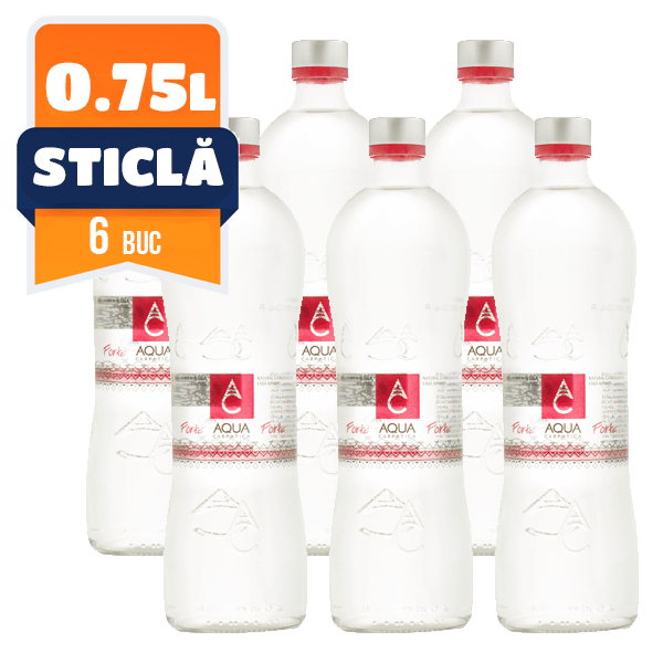 Aqua Carpatica Minerala Forte sticla 0.75 L, 6 buc/bax