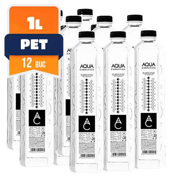 Aqua Carpatica plata PET 1 L, 12 buc/bax