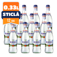 Borsec carbogazoasă sticla 0.33 L 12 buc/bax