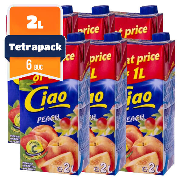 Ciao piersica Tetra pak 2 L, 6 buc/BAX