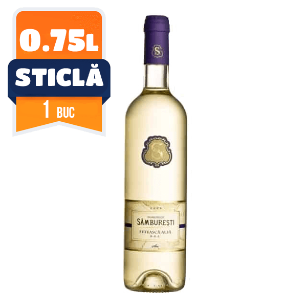 Domeniile Samburesti Feteasca Regala Demisec Alb 0.75 L