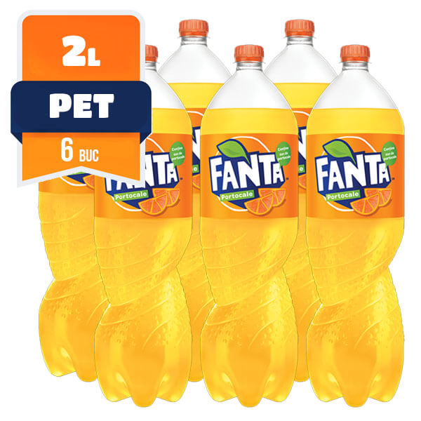 Fanta Orange Pet 2 L, 6 buc/bax