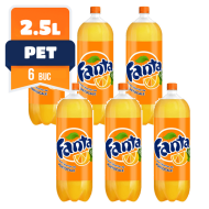 Fanta Orange PET 2.5 L, 6 buc/bax