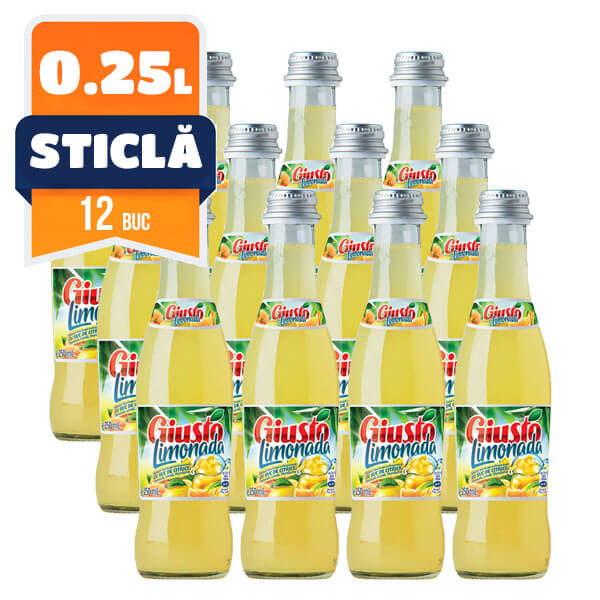 Giusto Drink Limonada Sticla 0.25 L 12 buc/bax