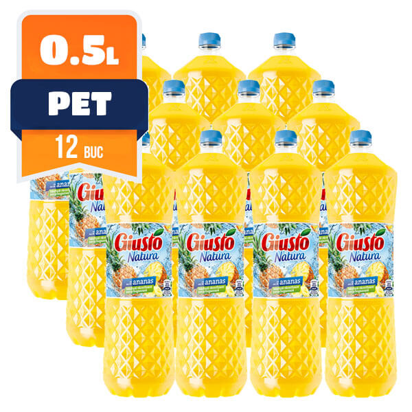 Giusto Nectar Ananas Pet 0.5 L, 12 buc/bax