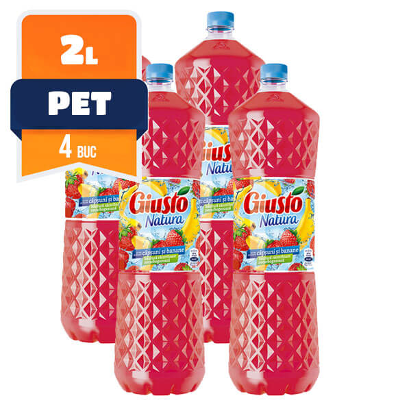 Giusto Nectar Capsuni-Banana PET 2 L 4 buc/bax