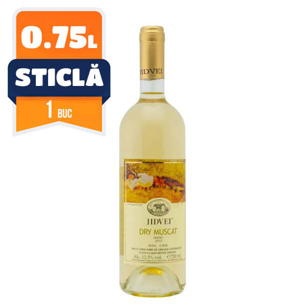 Jidvei Grigorescu Dry Muscat Demisec Alb 0.75L