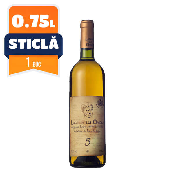 Lacrima lui Ovidiu 5 Alb Dulce 0.75 L