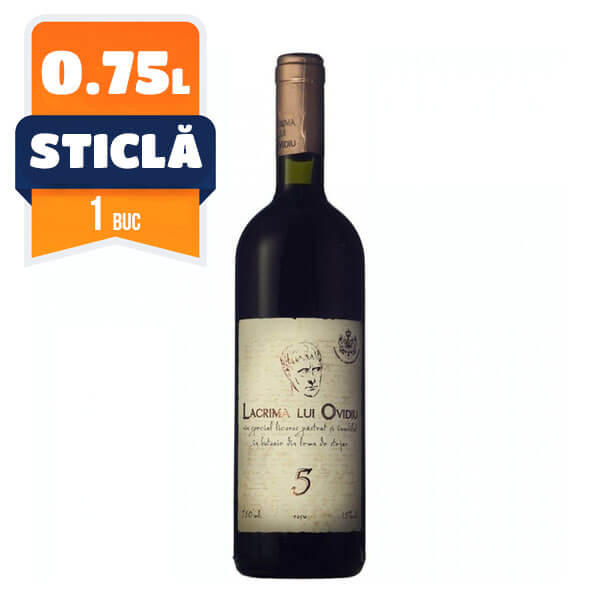 Lacrima lui Ovidiu 5 Rosu Demidulce 0.75 L