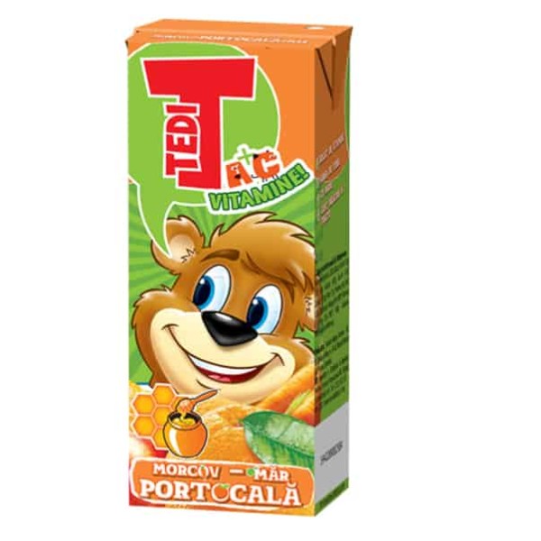 Tedi morcov-mar-portocala Tetra pak 0.2 L, 24 buc/bax