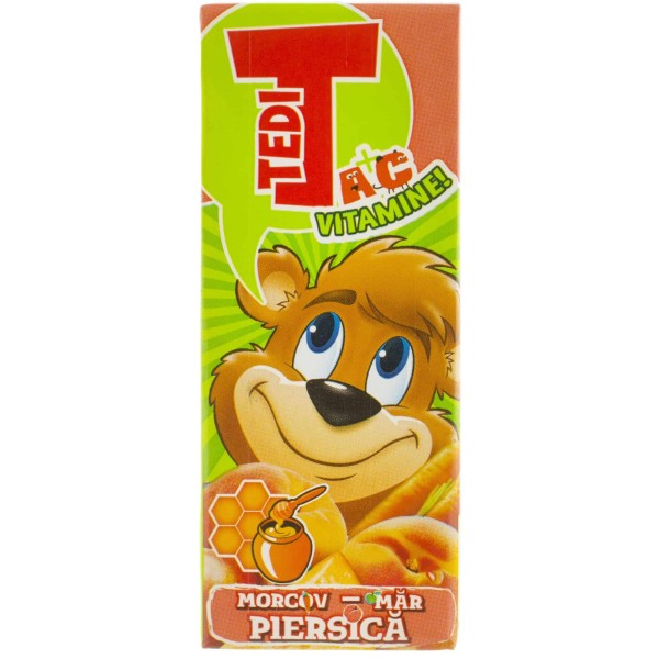 Tedi morcov-piersica-mar Tetra pak 0.2 L, 24 buc/bax