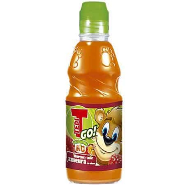 Tedi Go morcov-zmeura-mar Sticla 0.3 L, 12 buc/bax