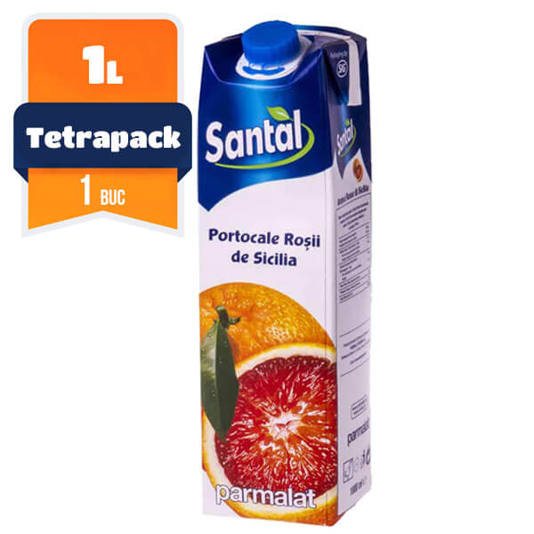Santal cu suc de portocale rosii 25% Tetra pak 1 L