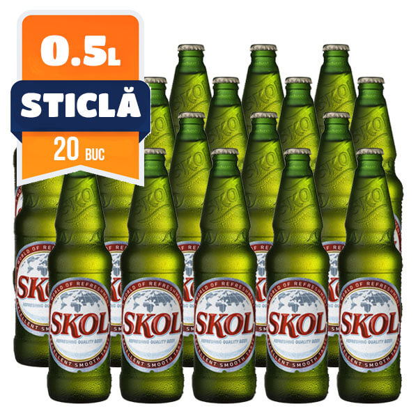 Skol Sticla 0.5 L, 20 buc/naveta