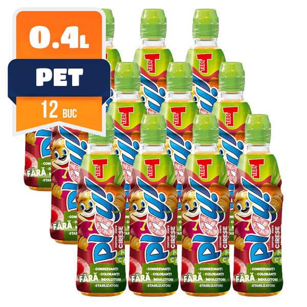 Tedi Play cirese-lamaie verde-mere Pet 0.4 L, 12 buc/bax