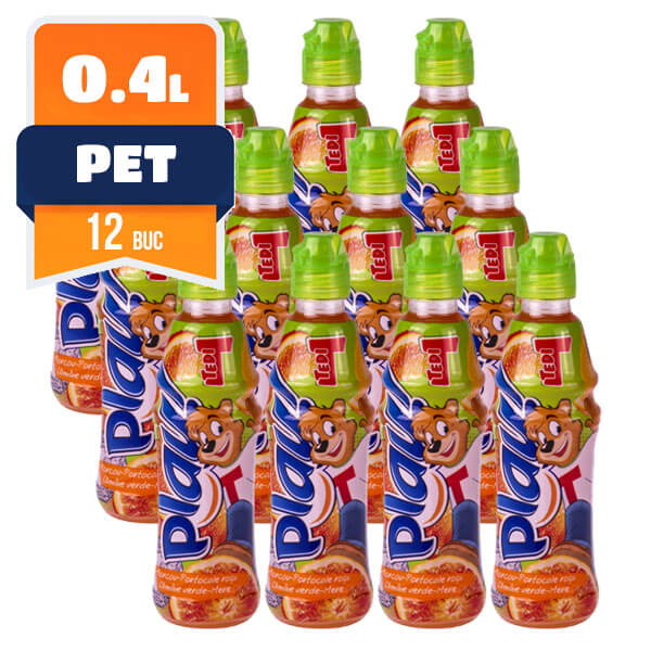 Tedi Play portocale-lamaie verde-mere Pet 0.4 L, 12 buc/bax