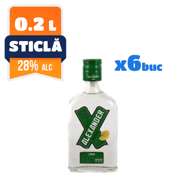 Vodka Alexander Lemon 28% 0.2 L 6 buc/bax