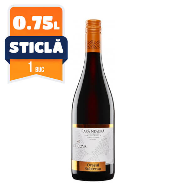Cricova Orasul Subteran Rara Neagra Rosu Sec 0.75L