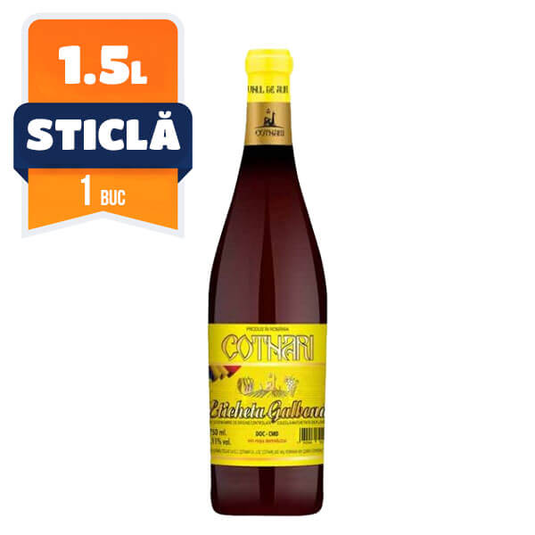 Cotnari 'Eticheta Galbena' Rosu Demisec 1.5 L