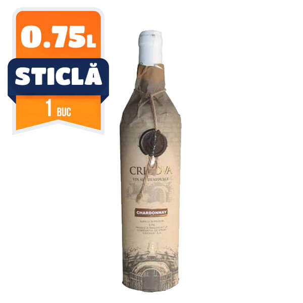 Cricova Hartie Cabernet Chardonnay Alb Demidulce 0.75L