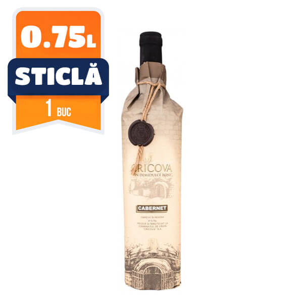 Cricova Hartie Cabernet Rosu Demidulce 0.75L