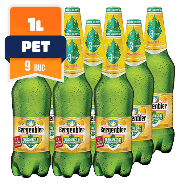 Bergenbier PET 1 L 9 buc/bax