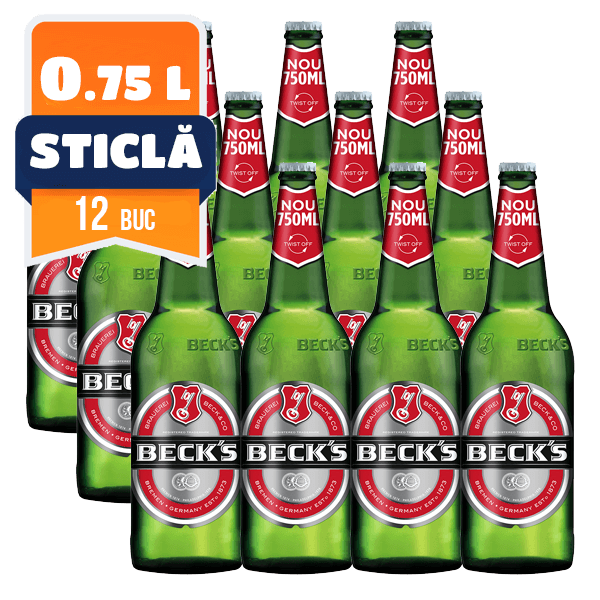 Becks sticla nereturnabila 0.75 L, 12 buc/bax