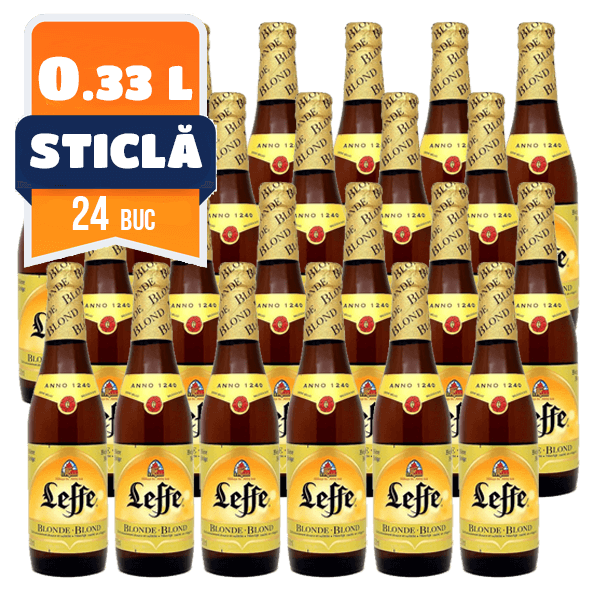 Leffe blonda sticla 0.33 L - 24 buc/bax