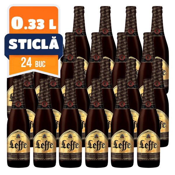 Leffe bruna sticla 0.33 L - 24 buc/bax