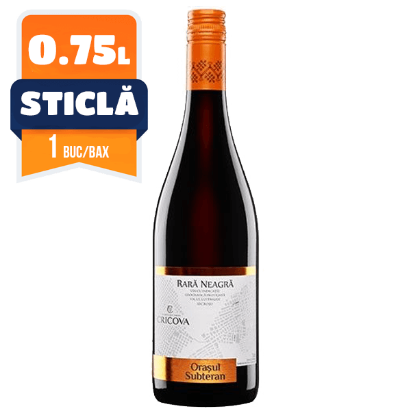 CRICOVA ORASUL SUBTERAN FETEASCA NEAGRA ROSU SEC 0.75L