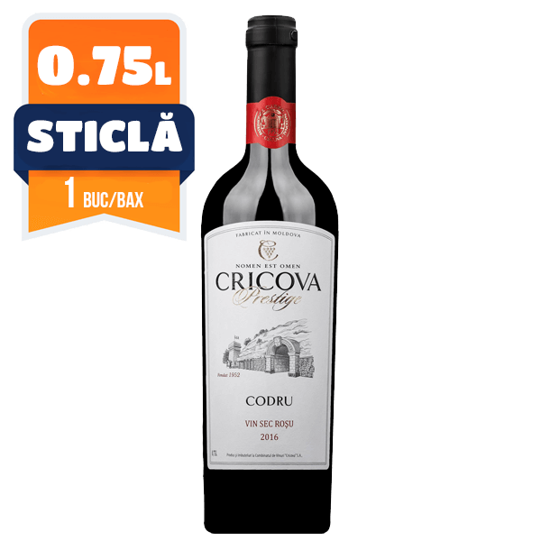 CRICOVA PRESTIGE CODRUL ROSU SEC 0.75L