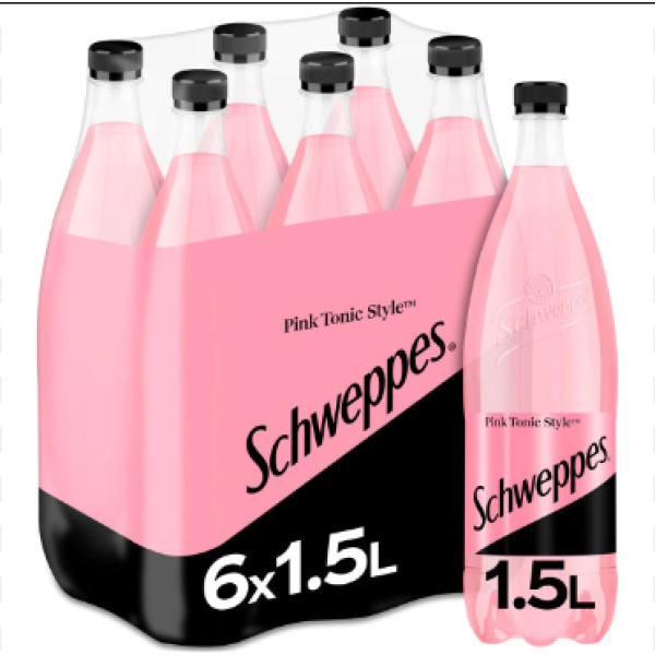 Schweppes Pink Tonic Pet 1.5 L, 6 buc/bax