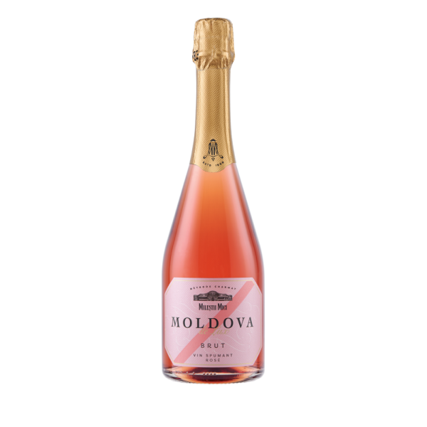 Vin Mileștii Mici Moldova de Lux vin spumant rose brut 0.75 L